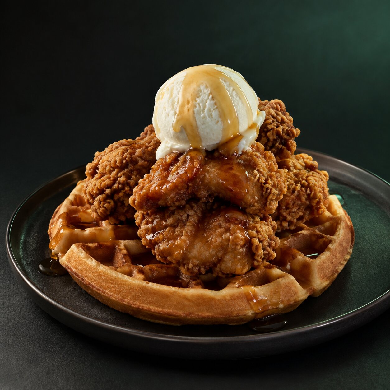 Chicken / Icecream Waffle